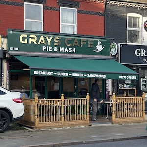 Post: Grays Cafe Pie and Mash