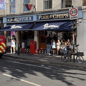 Fish and Chips at Poppies