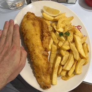 Size of cod at Poppies