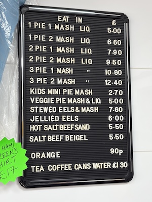 Maureen's menu